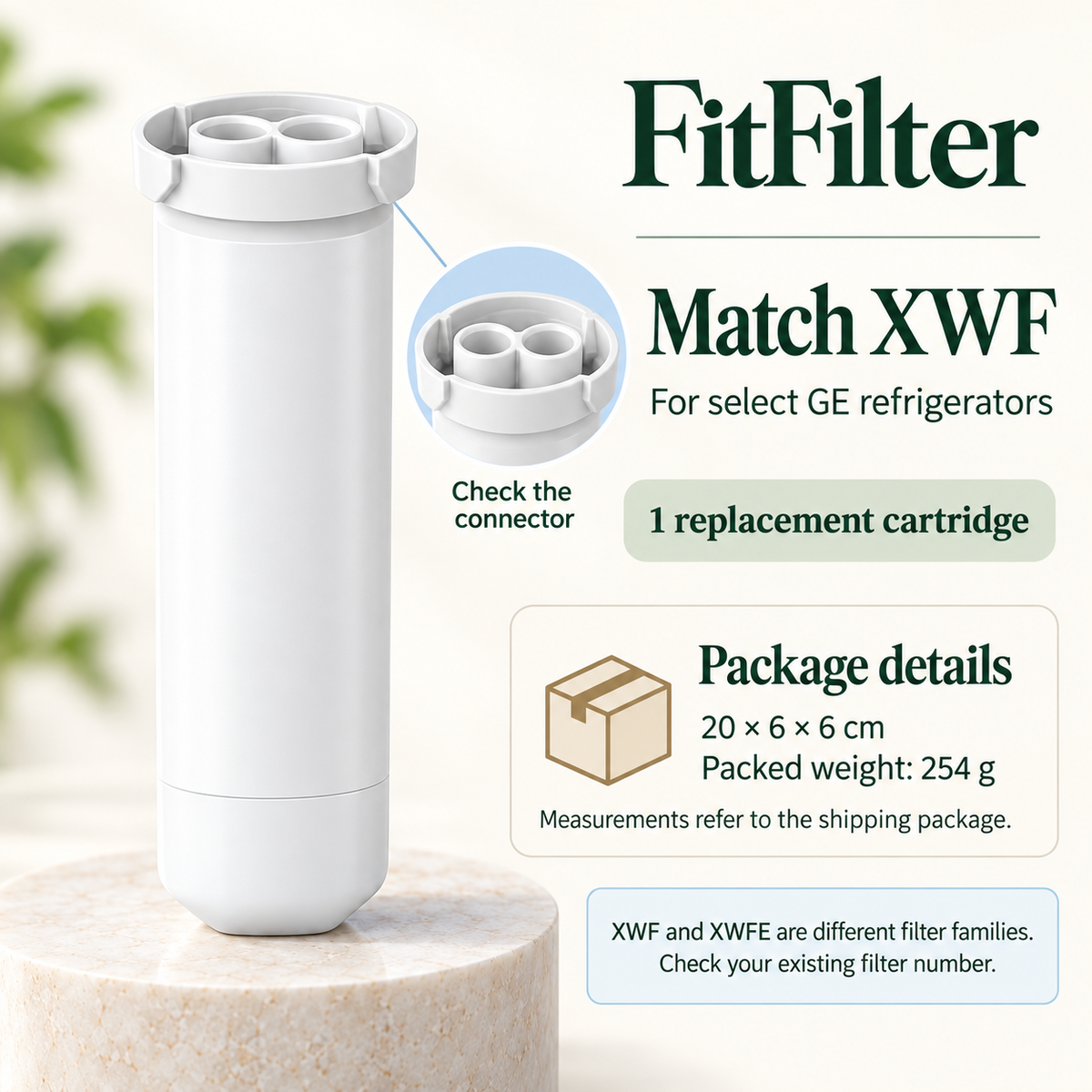 XWF compatible cartridge matching and shipping package details